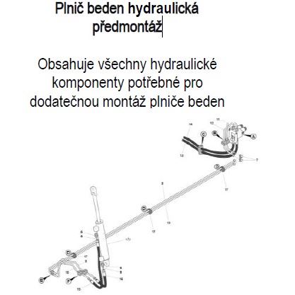 Plnič beden hydraulická předmontáž