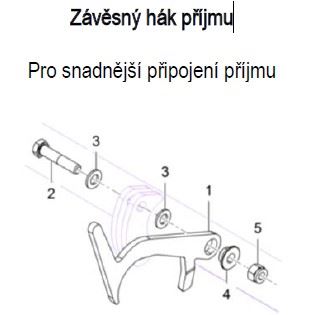 Závěsný hák příjmu