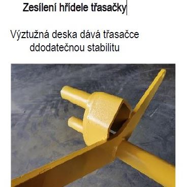 Zesílení hřídele třasačky