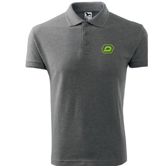 Polokošile DÁMSKÁ PIQUE POLO tmavě šedý melír vel. 2XL